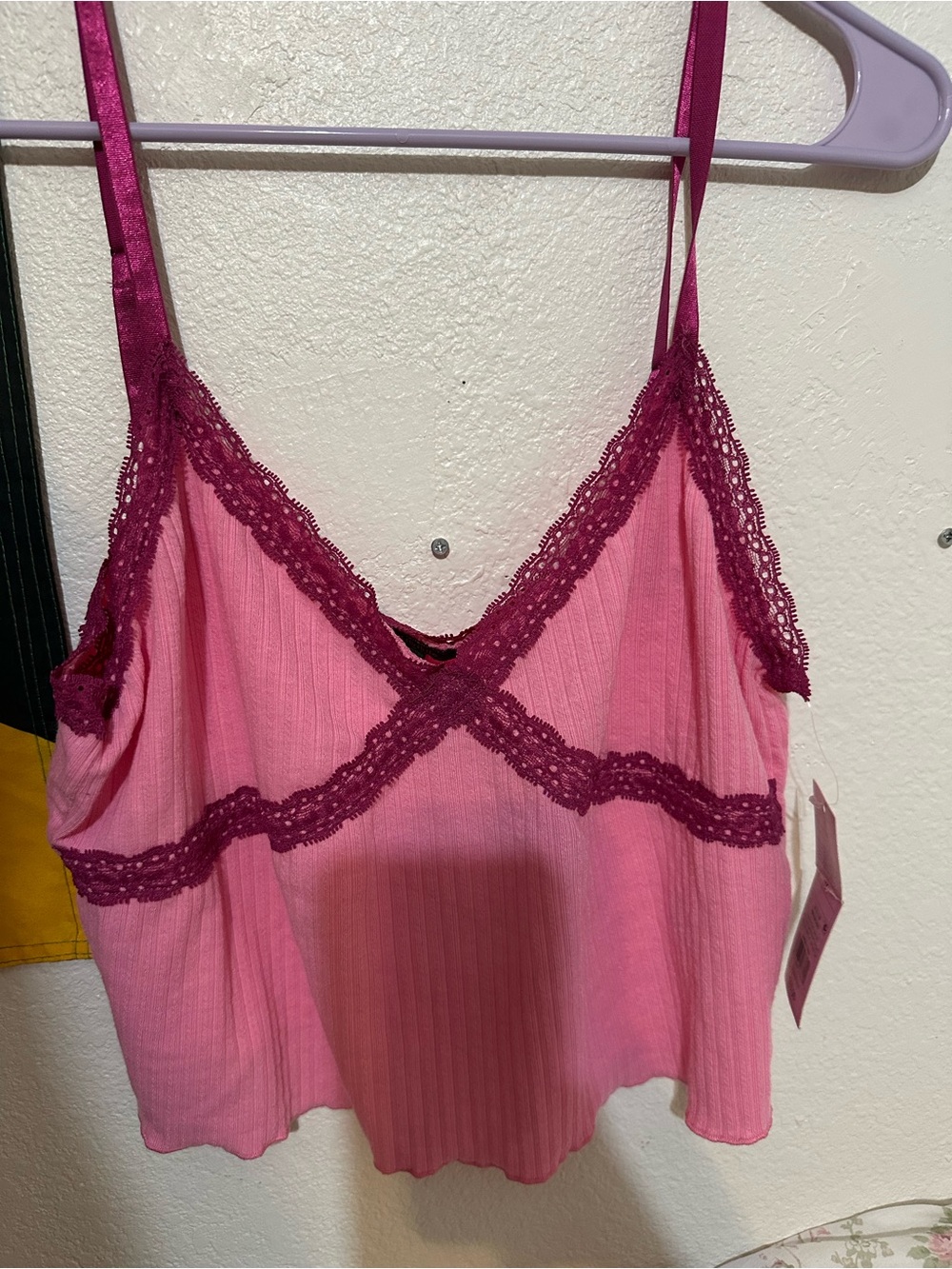 pink crop top